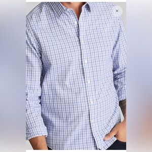UNTUCKit Light Blue Plaid Button Down Shirt